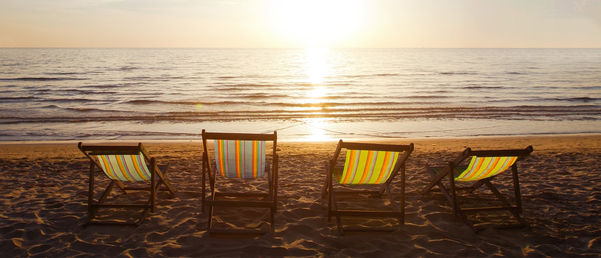 Beach Chairs at Sunset 